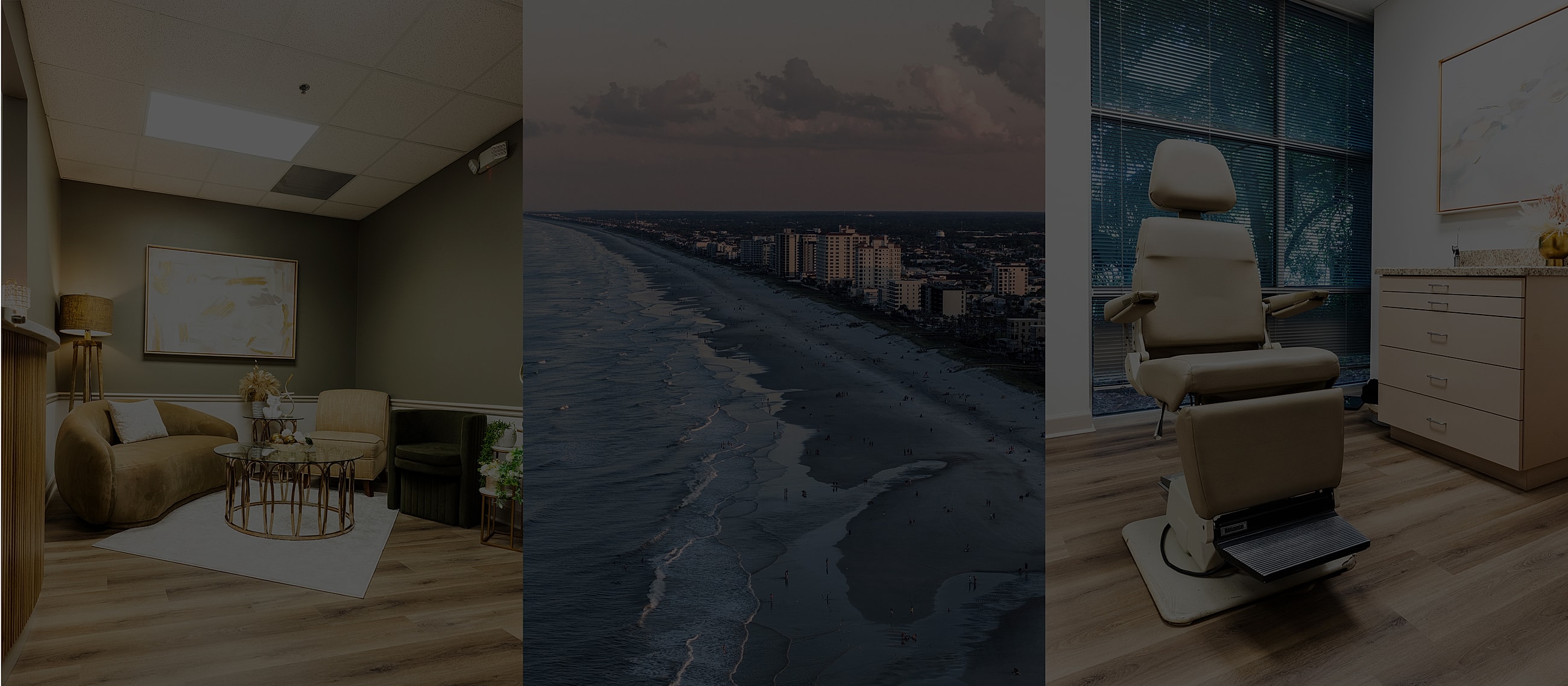 Coastal views and serene indoor settings.