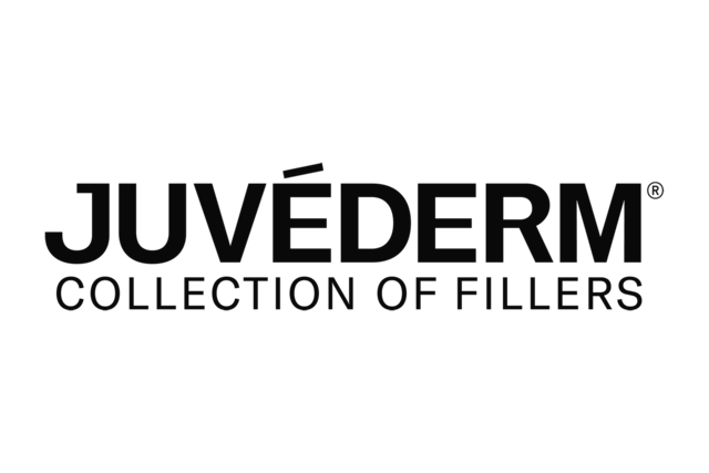 Juvederm logo and collection of fillers.